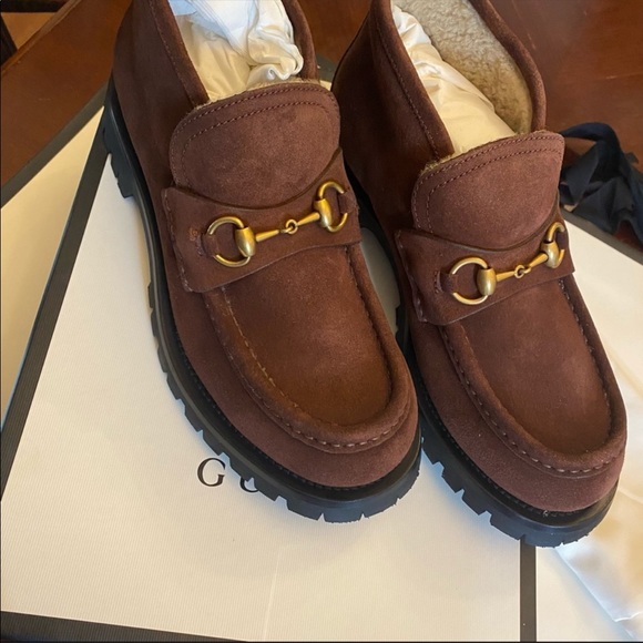Gucci Horsebit Lug Sole Loafers Sherpa Lined Perfect for Winter main image 8